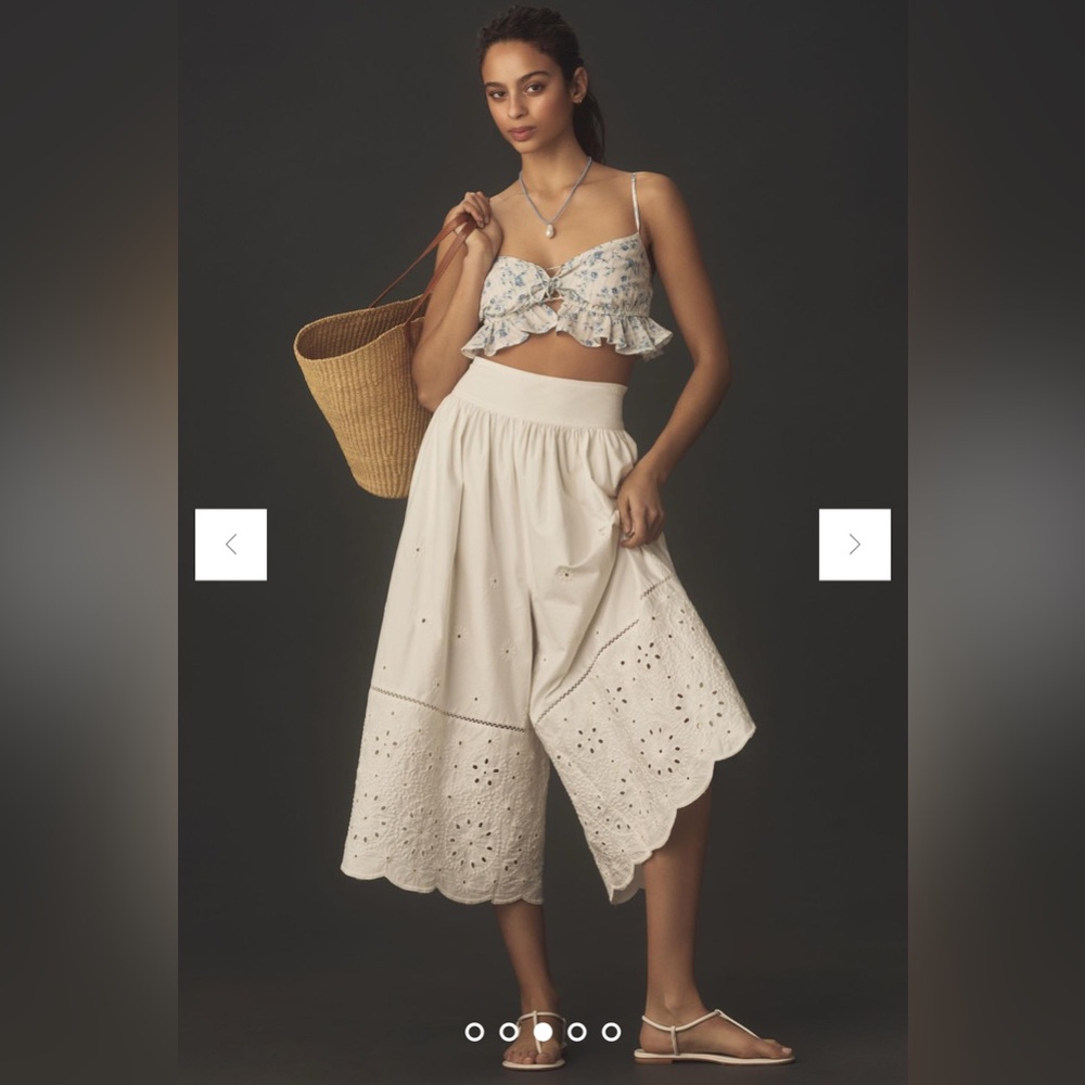 Anthropologie Maeve Embroidered Skirty Culottes, Various Sizes NWT - Picture 3 of 9
